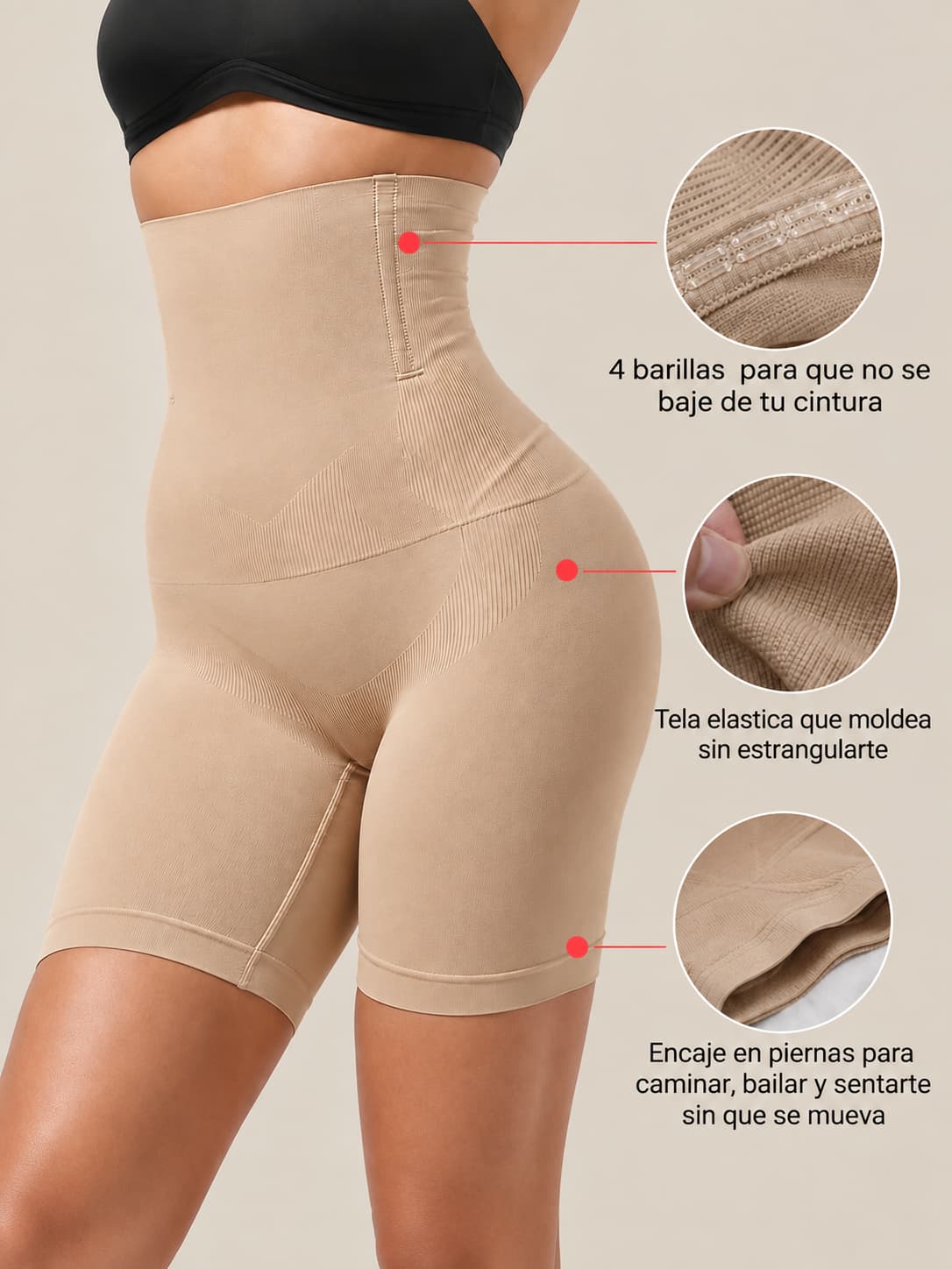 Short Faja Moldeadora Cintura Alta