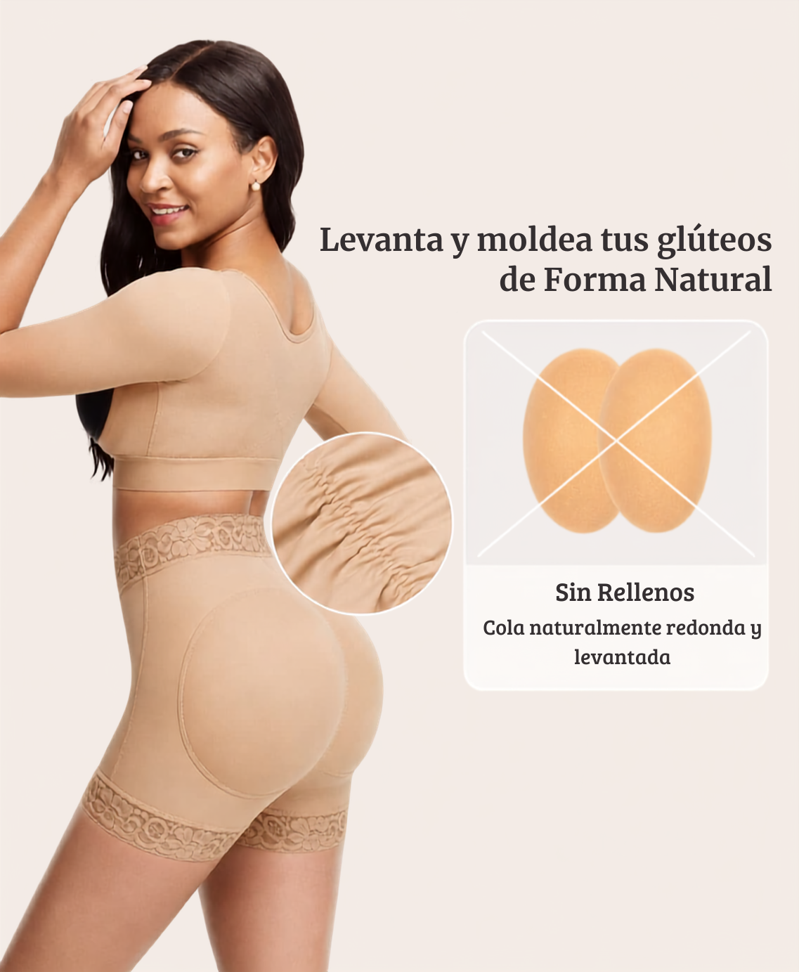 Short faja colombiana levanta glúteos